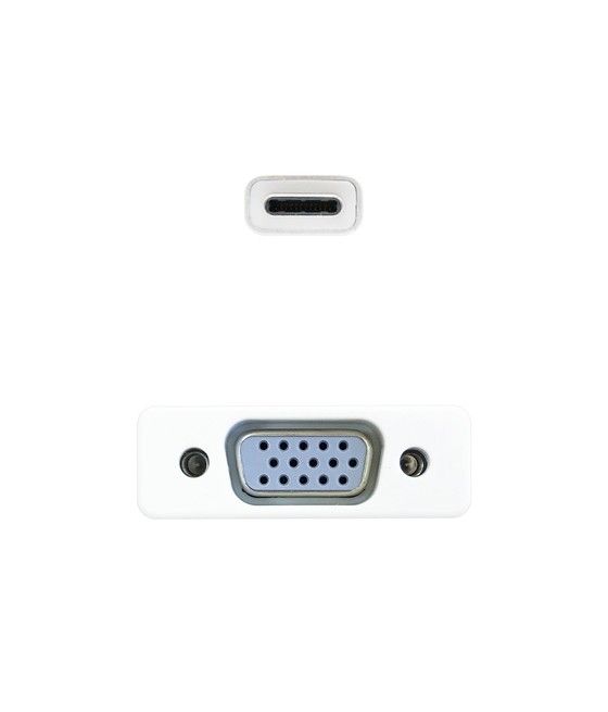 Nanocable Conversor USB-C a VGA. USB-C/M-VGA/H, Aluminio 10 cm - Imagen 2