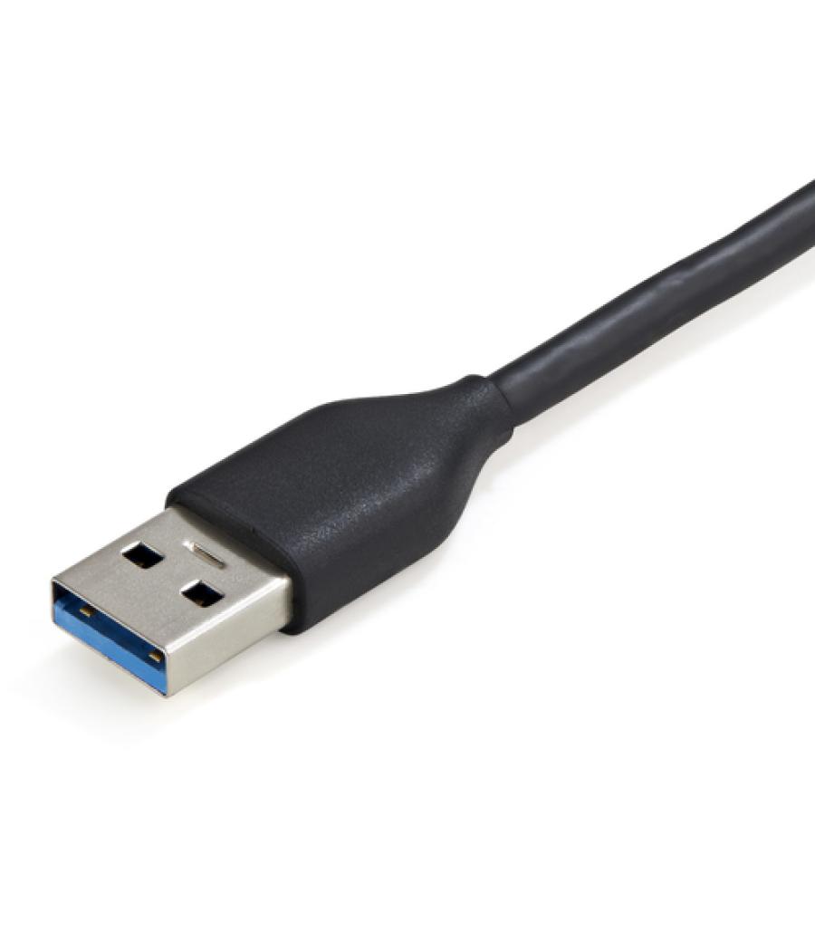 StarTech.com HB30AM4AB hub de interfaz USB 3.2 Gen 1 (3.1 Gen 1) Type-A 5000 Mbit/s Negro, Gris
