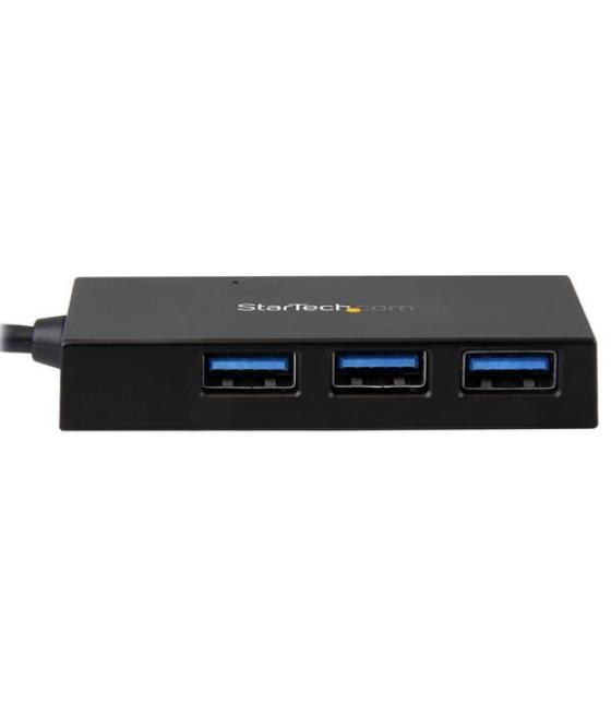 StarTech.com Concentrador USB 3.0 de 4 Puertos - USB-C a 1x USB-C y 3x USB-A