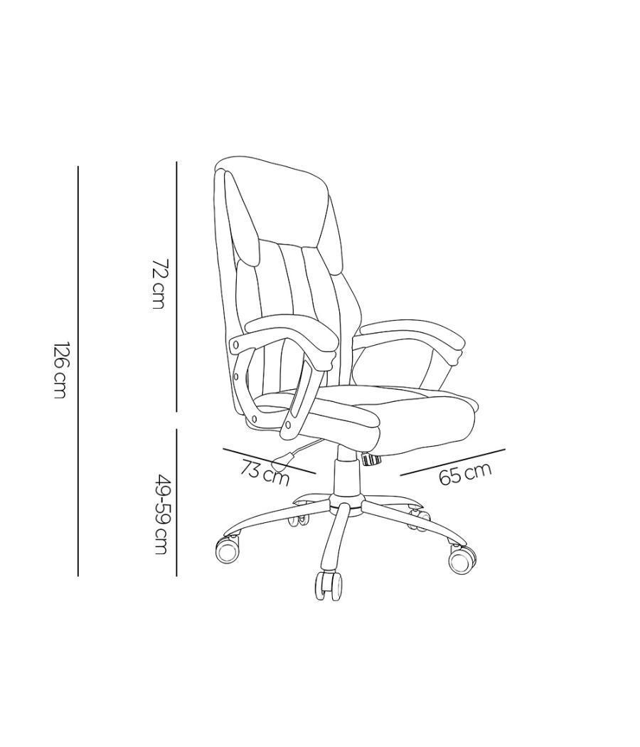 Silla q-connect dirección bolz ano simil piel base metálica alt max 1260 anc 650 prof 730 mm ruedas premium color negro