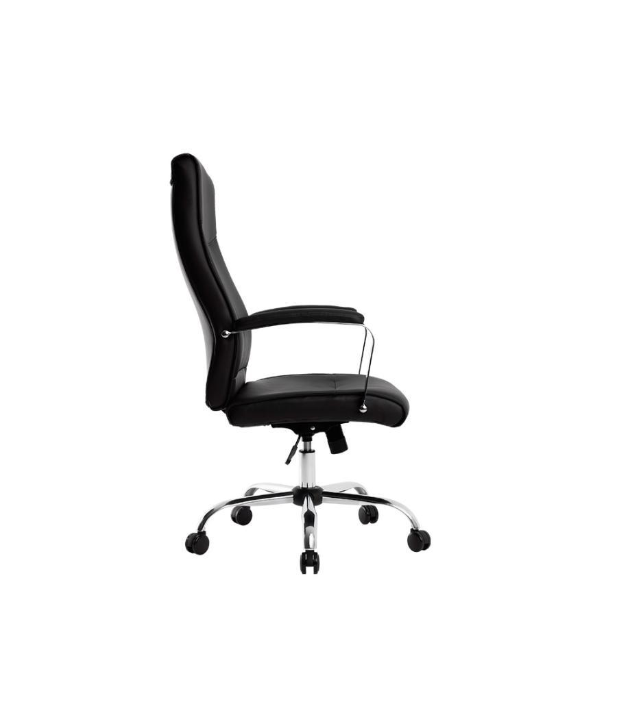 Silla q-connect dirección mode na simil piel base metálica alt max 1210 anc 630 prof 650 mm ruedas premium color negro