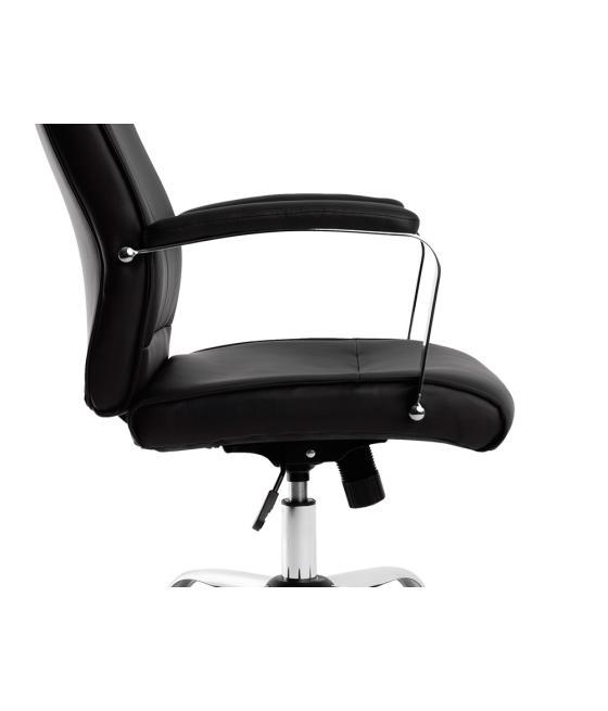 Silla q-connect dirección mode na simil piel base metálica alt max 1210 anc 630 prof 650 mm ruedas premium color negro