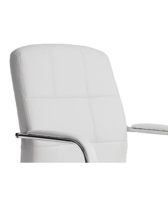 Silla q-connect escritorio pia ve simil piel base metálica alt max 1050 anc 610 prof 680 color blanco