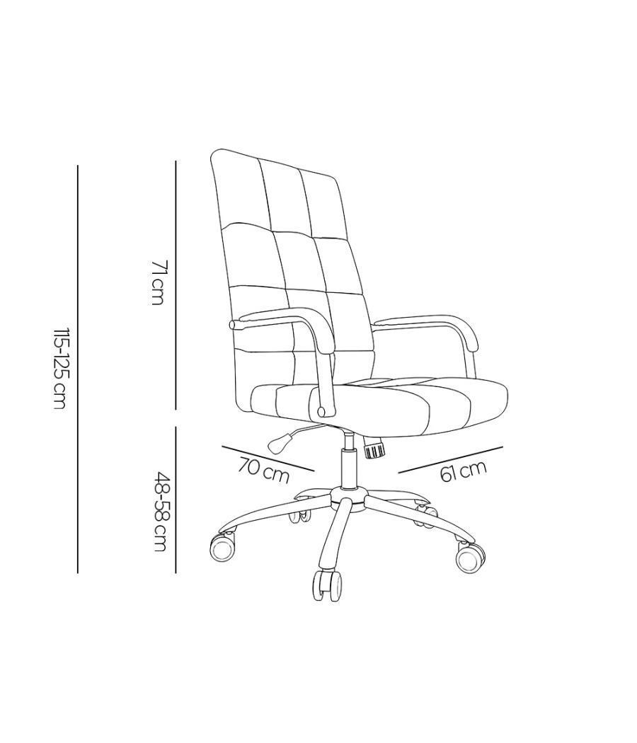 Silla q-connect dirección piav e simil piel base metálica alt max 1250 anc 610 prof 700 mm ruedas premium color blanco