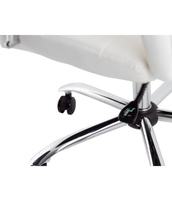 Silla q-connect dirección piav e simil piel base metálica alt max 1250 anc 610 prof 700 mm ruedas premium color blanco