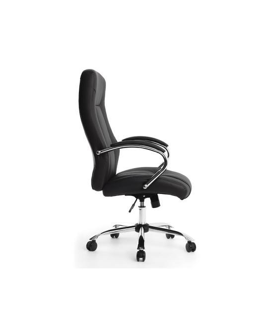 Silla q-connect dirección vero na simil piel base metálica alt max 1210 anc 650 prof 730 mm ruedas premium color negro