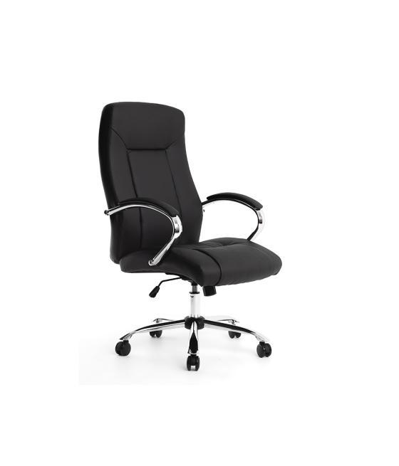 Silla q-connect dirección vero na simil piel base metálica alt max 1210 anc 650 prof 730 mm ruedas premium color negro