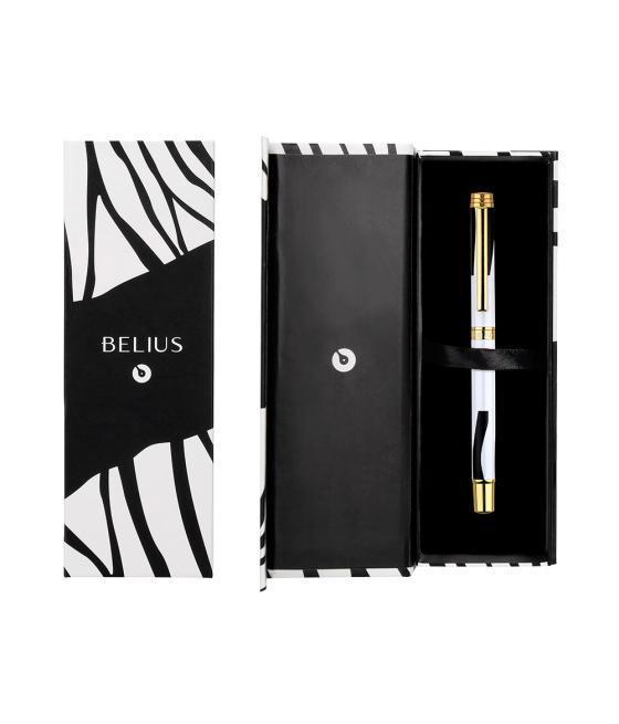 Roller belius dualita cuerpo negro color blanco tinta negra caja de diseño