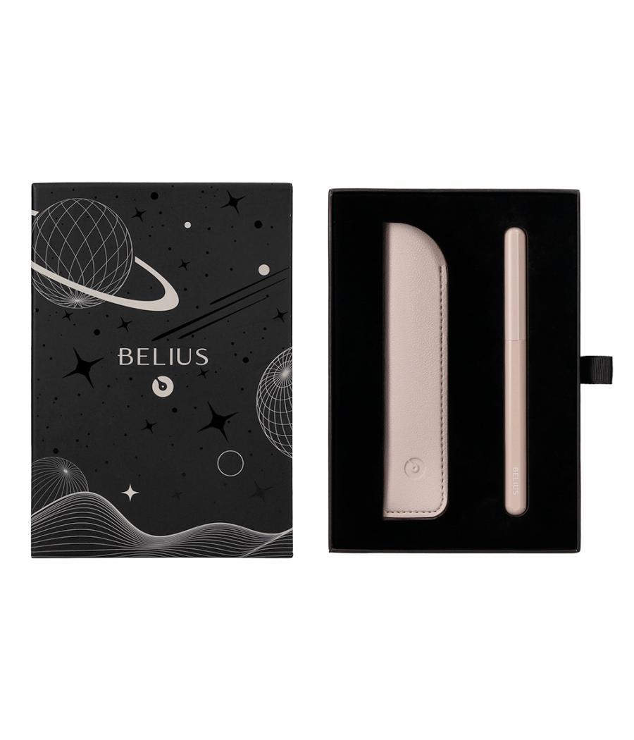 Pluma y funda de similpiel belius space b color minimalista gris tinta azul caja de diseño