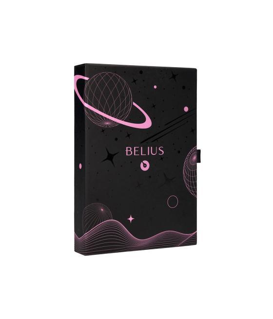 Roller y funda de similpiel belius space b color minimalista rosa tinta azul caja de diseño