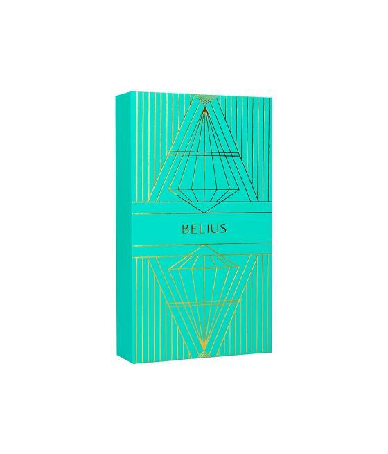 Bolígrafo y estuche belius soiree color art deco turquesa y dorado tinta azul caja de diseño