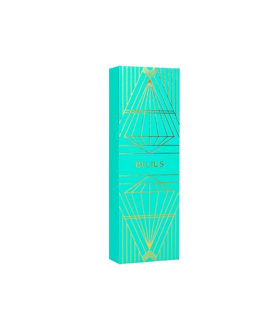 Pluma belius soiree aluminio color art deco turquesa y dorado tinta azul caja de diseño