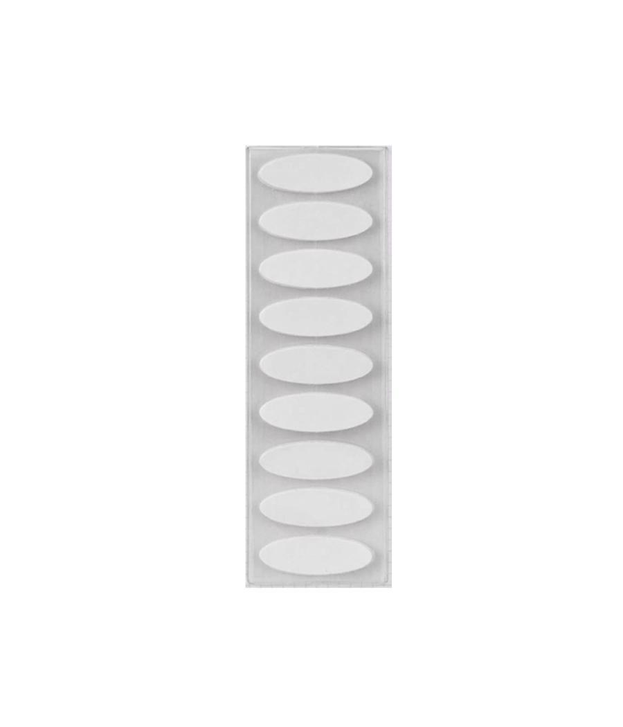 Velcro autoadhesivo ovalado liderpapel quita y pon blanco 35x12 mm blister de 18 unidades
