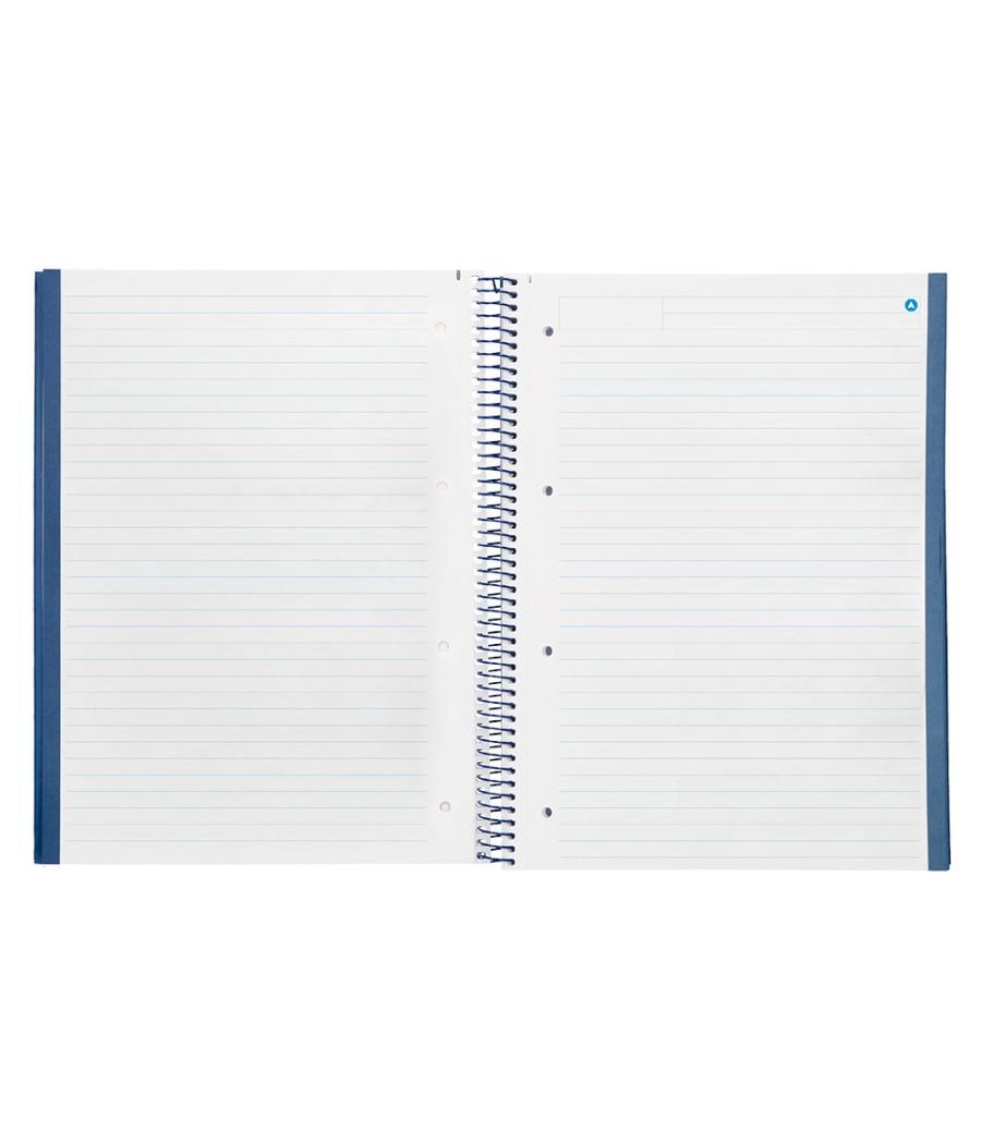 Cuaderno espiral navigator a4 micro tapa forrada 80h 80gr horizontal 1 banda color azul marino