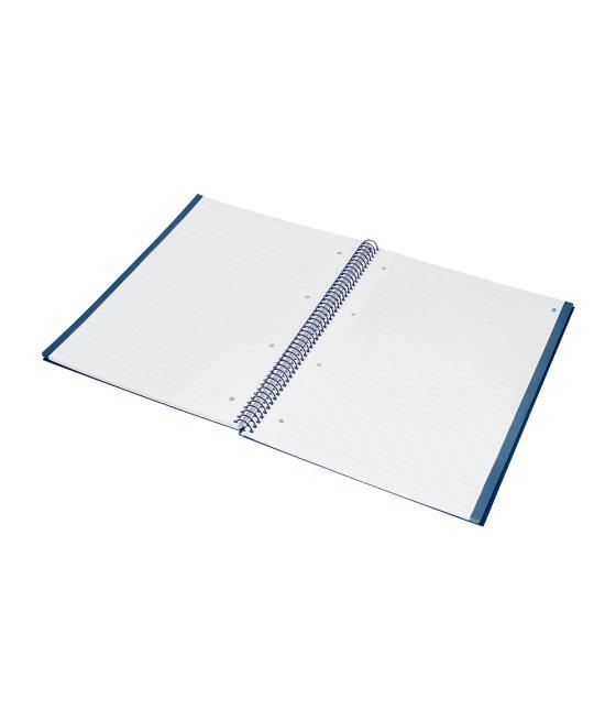 Cuaderno espiral navigator a4 micro tapa forrada 80h 80gr horizontal 1 banda color azul marino