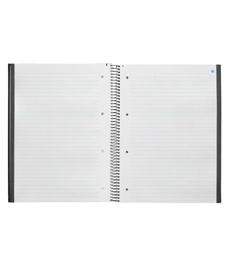 Cuaderno espiral navigator a4 micro tapa forrada 80h 80gr horizontal 1 banda color negro