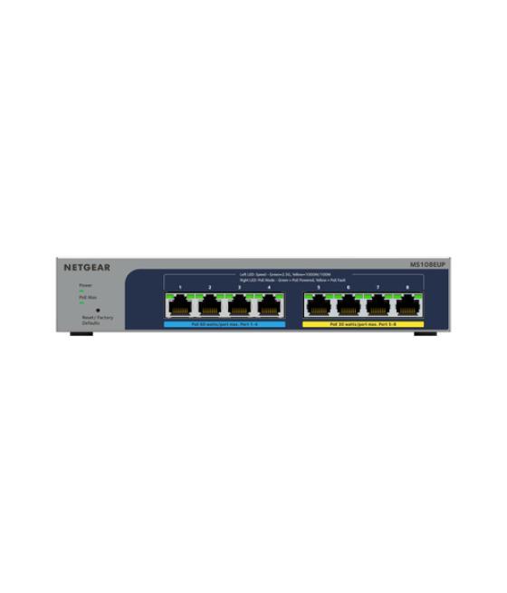 NETGEAR 8-port Ultra60 PoE++ Multi-Gigabit (2.5G) Ethernet Plus Switch Gestionado L2/L3 2.5G Ethernet (100/1000/2500) Energía so