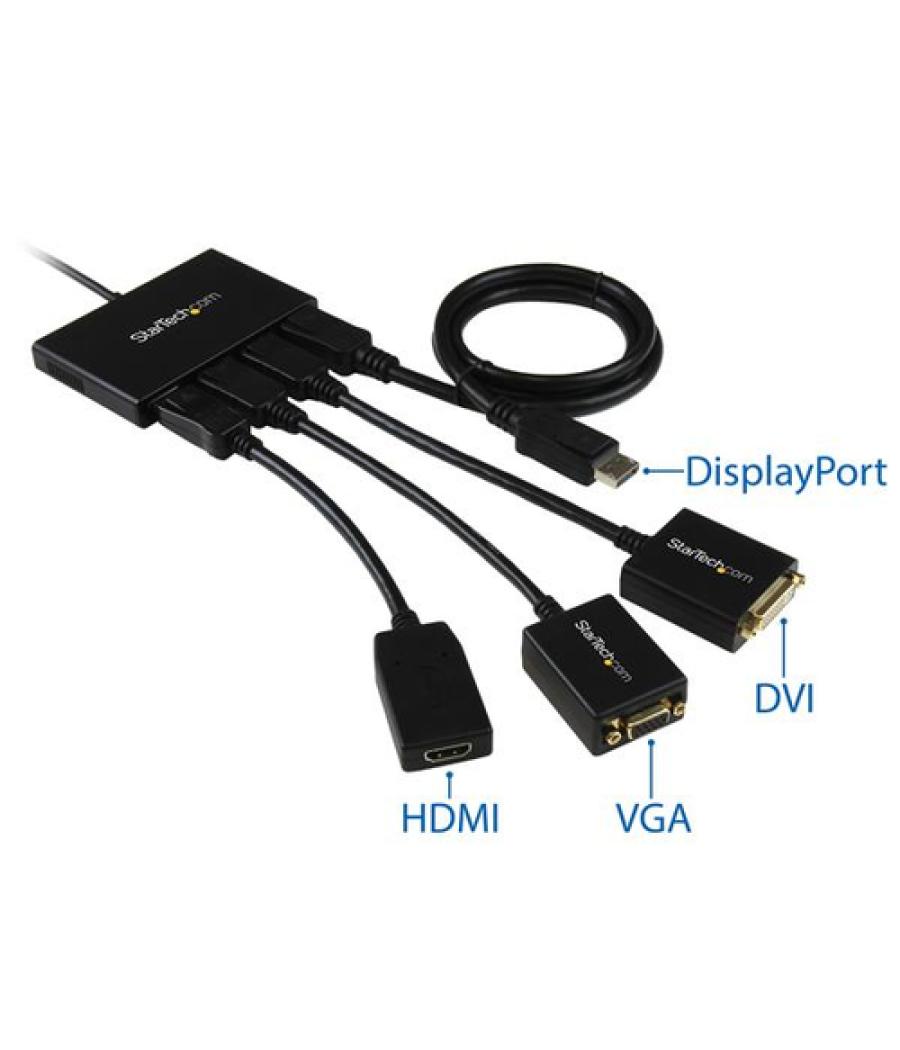 StarTech.com Splitter Multiplicador DP a 4 puertos DisplayPort - Hub MST