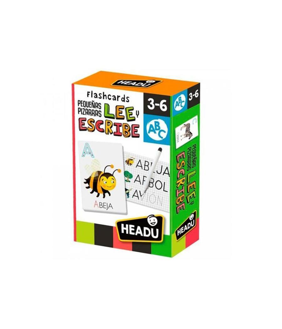 Juego didactico headu flash cards pequeñas pizarras lee y escribe