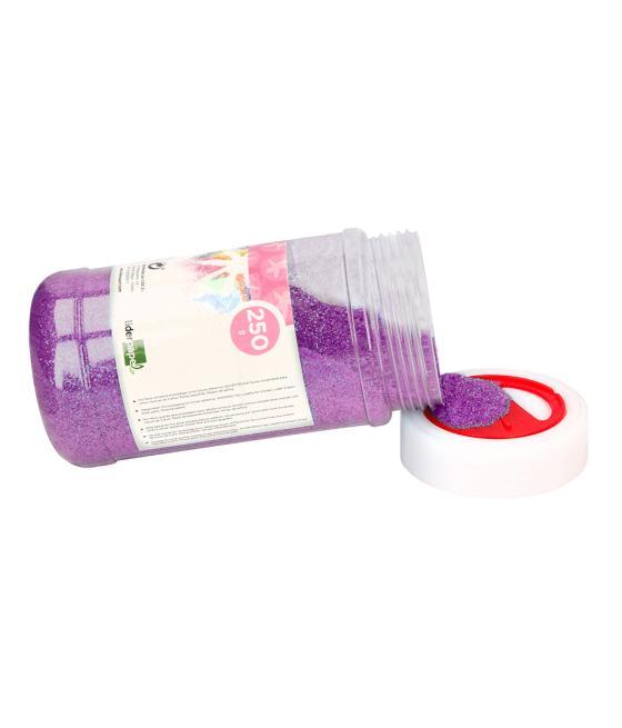 Purpurina liderpapel fantasía color metélico violeta pastel bote de 250 gr