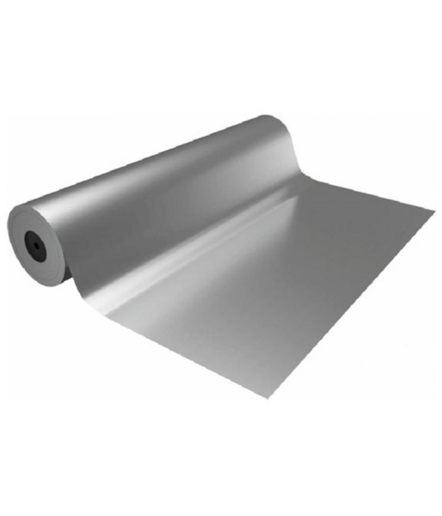 Papel de regalo basika metalizado plata bobina ancho 31 cm longitud 80 m