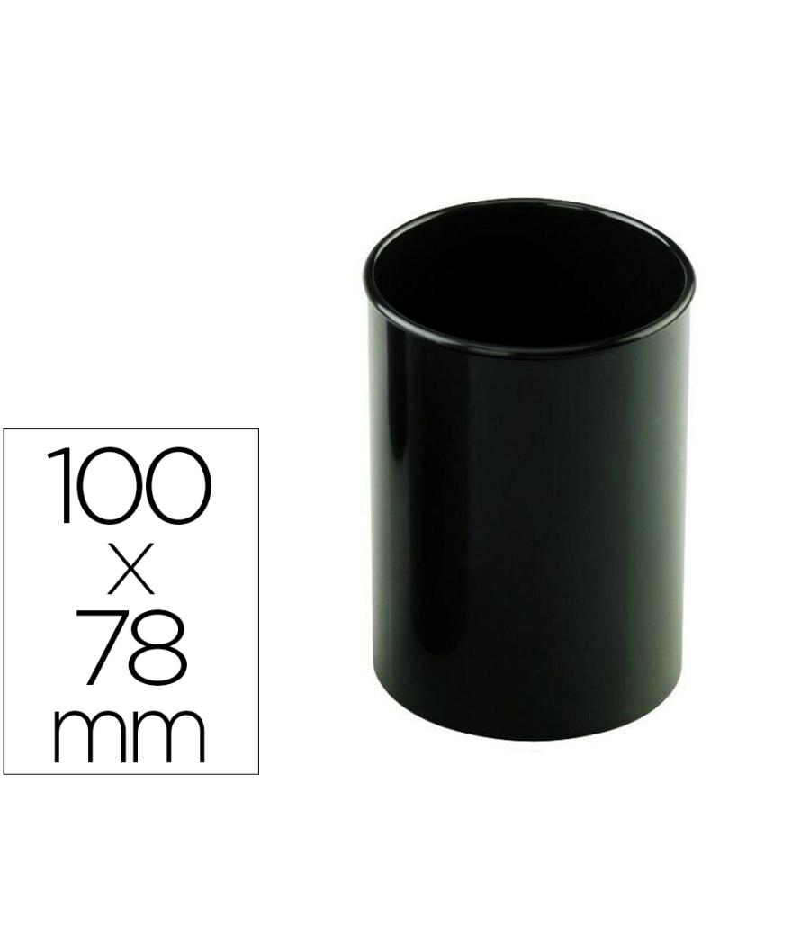 Cubilete portalápices faibo negro opaco plástico reciclado diametro 78 mm alto 100 mm alto