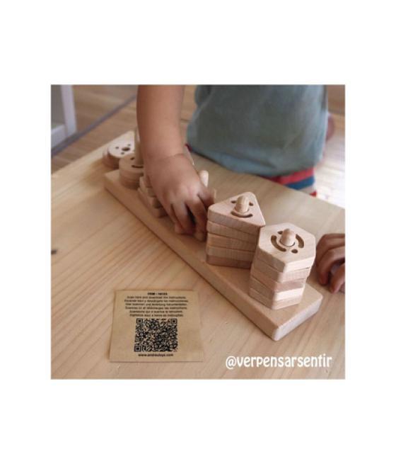 Juego didactico andreutoys formas geometricas sensoriales madera