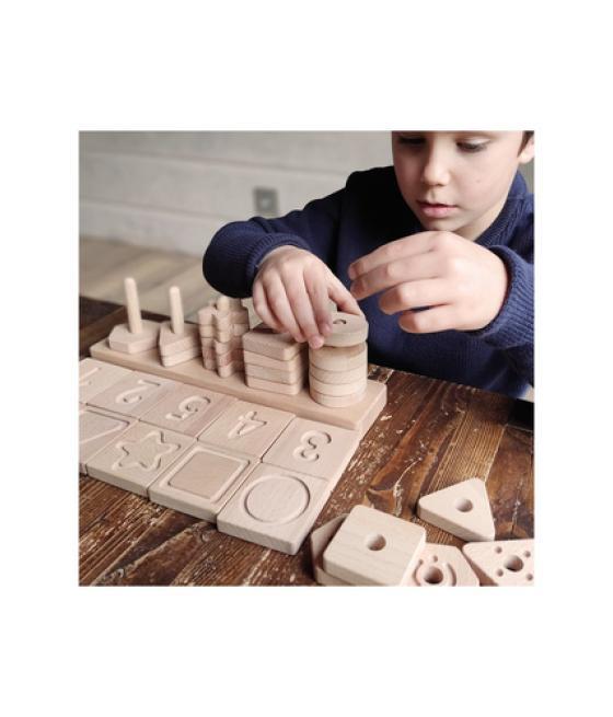 Juego didactico andreutoys formas geometricas sensoriales madera