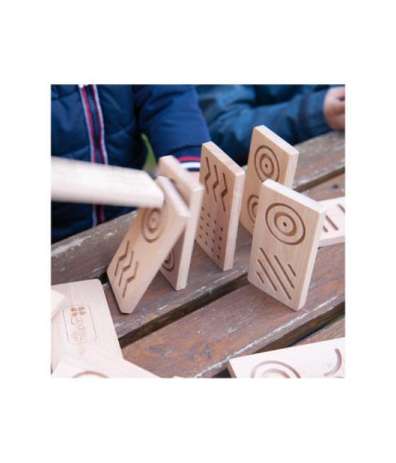 Juego didactico andreutoys domino sensorial madera 28 piezas