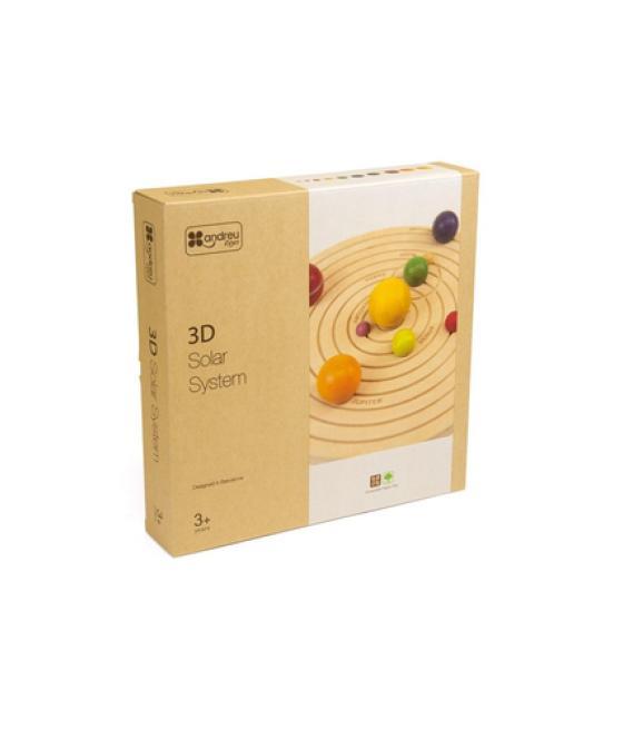 Juego didactico andreutoys sistema solar 3d madera