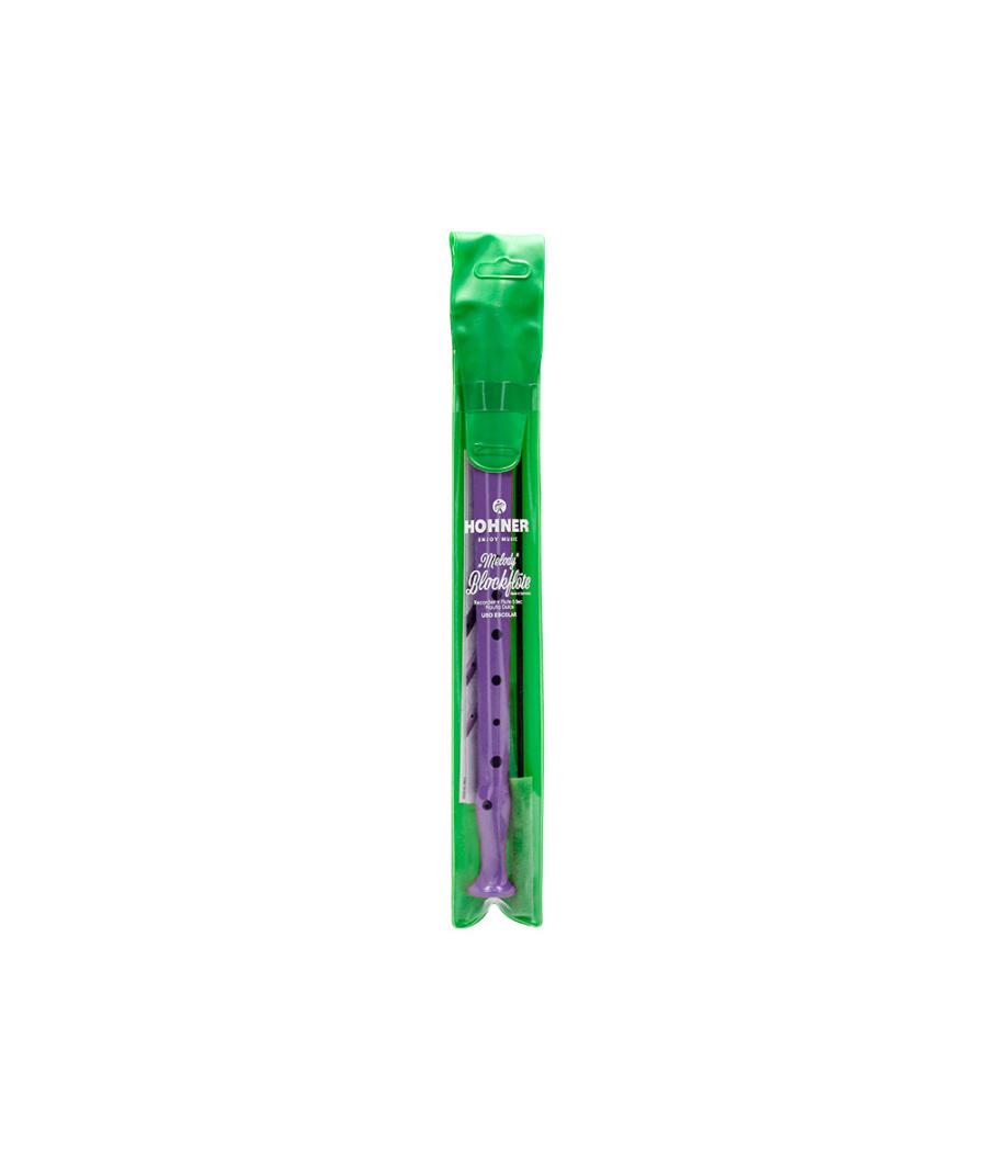 Flauta hohner 9508 color lavanda funda verde y transparente
