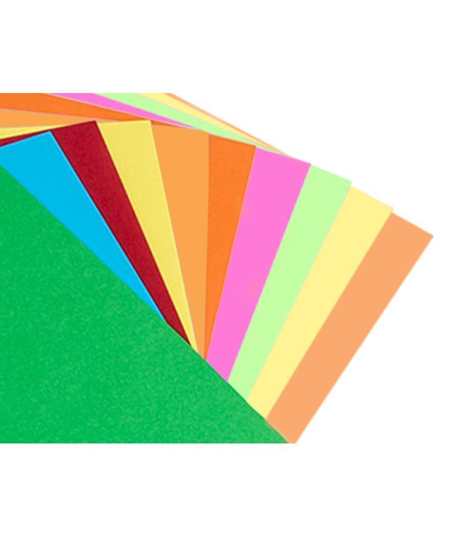 Bloc trabajos manuales liderpapel cartulina 240x315mm 10 hojas 5 colores neon + 5 colores intensos