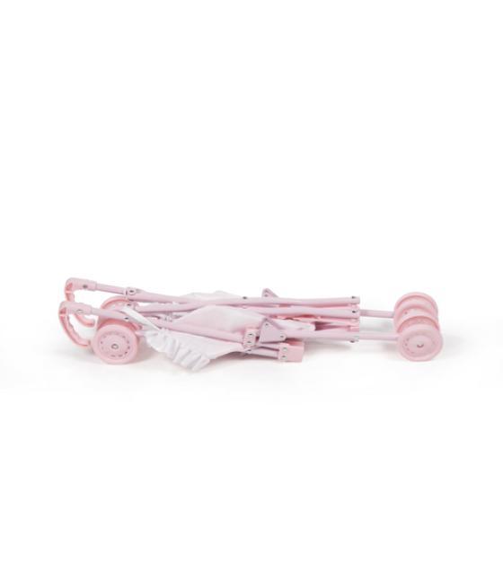 Silla pequeña de paseo para muñecas carlota color rosa 550x270x410 mm