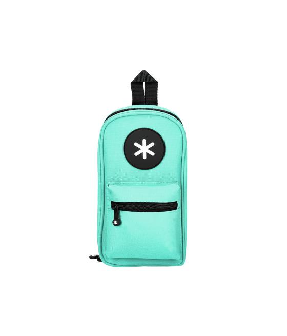 Bolso escolar portatodo antartik forma de mochila con bolsillo y 4 departamentos color menta 230x50x120 mm