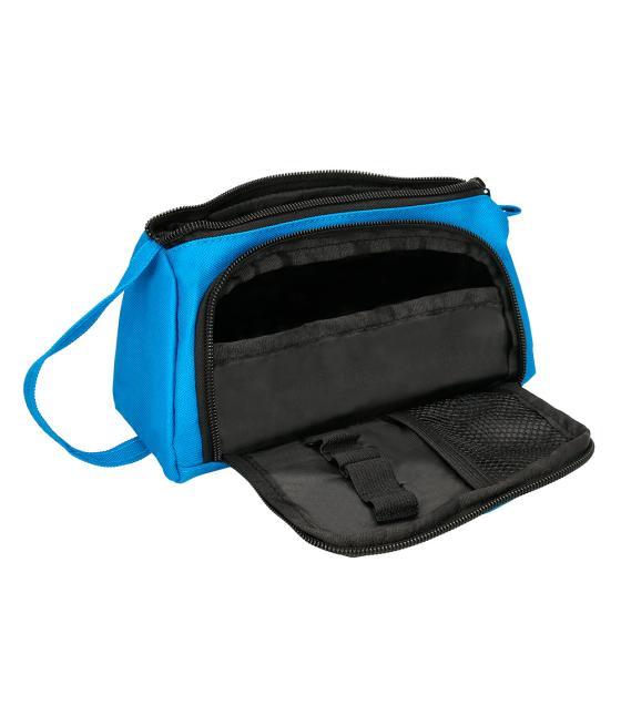 Bolso escolar portatodo antartik con bolsillo delantero desplegable color azul 110x85x200 mm