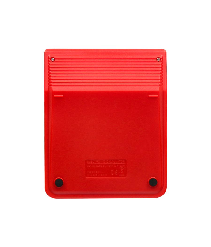 Calculadora liderpapel sobremesa xf22 10 dígitos solar y pilas color rojo 127x105x24 mm