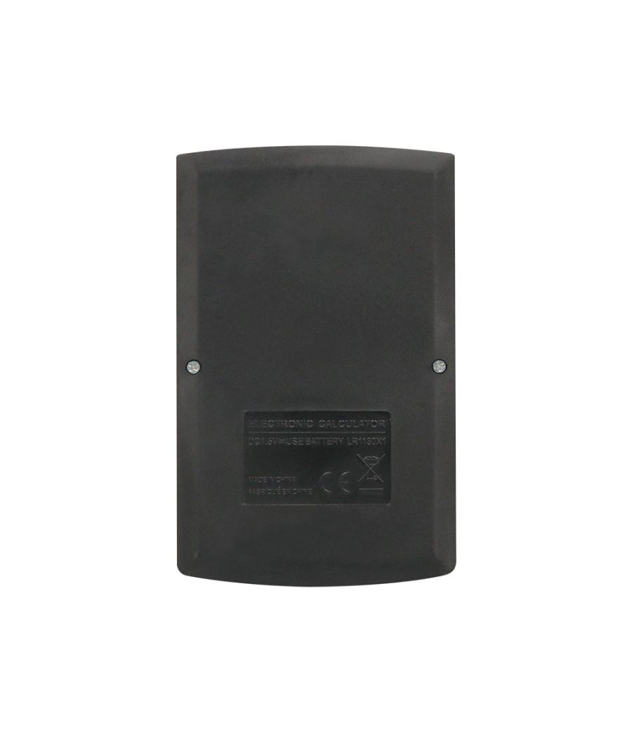 Calculadora liderpapel bolsillo xf05 8 dígitos solar y pilas color negro 98x62x8 mm