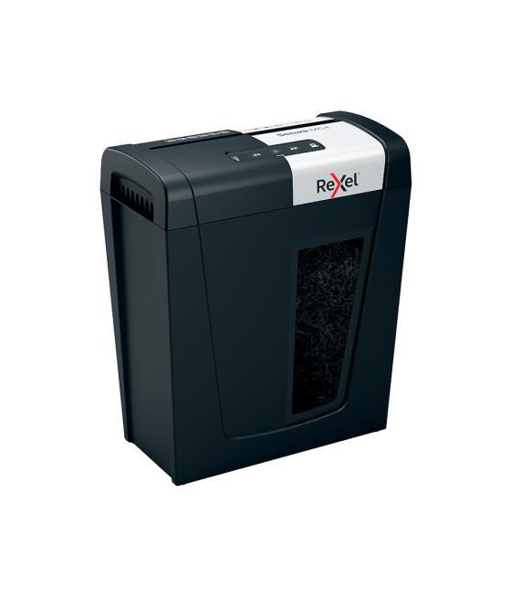 Destructora de documentos rexel secure mc4 capacidad 4 hojas micro corte destruye grapas y clips
