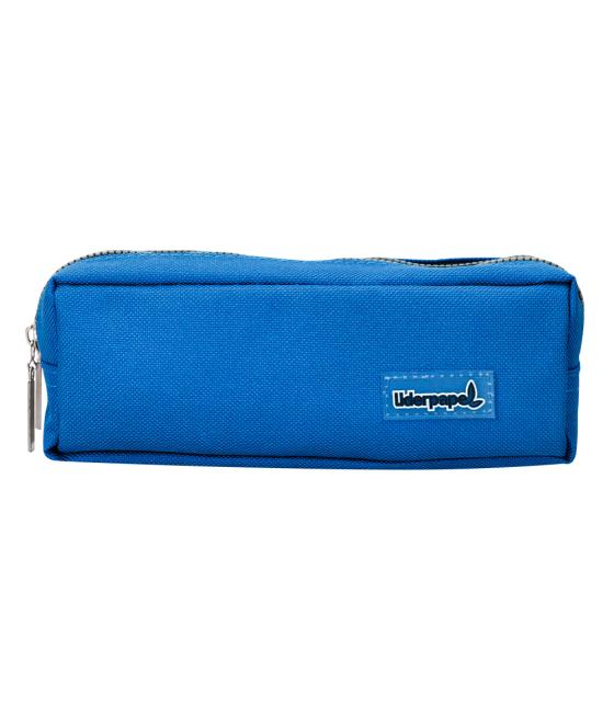 Bolso escolar liderpapel portatodo rectangular 2 bolsillos azul 185x55x70 mm