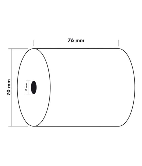 Rollo sumadora exacompta electro offset 76 mm x 70 mm 60 g/m2