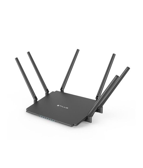 Talius - router wireless rt2100 - wifi ac 2100mbps - 4 puertos rj45 gigabit - usb - 6 antenas