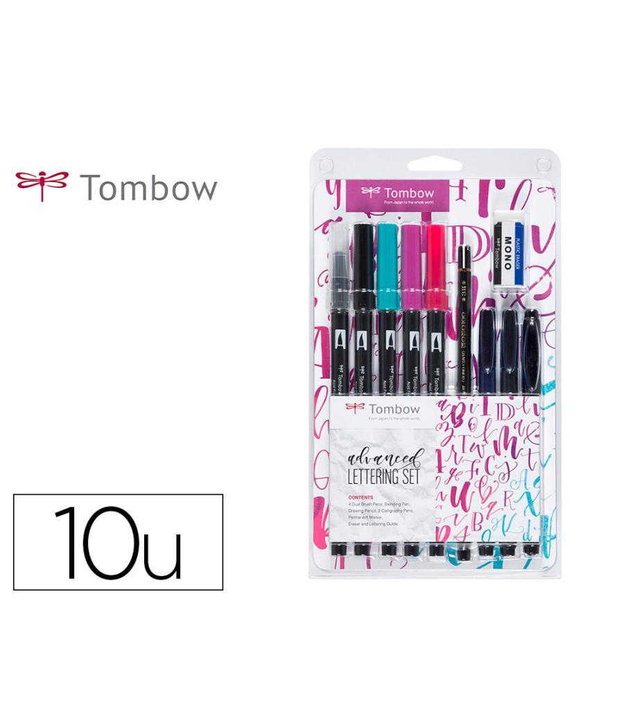 Set caligrafia tombow lettering advance 10 piezas