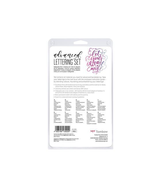 Set caligrafia tombow lettering advance 10 piezas