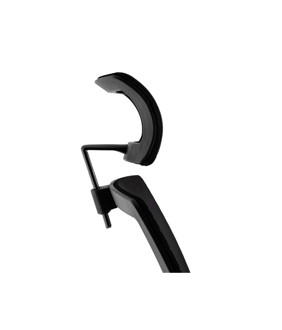 Silla de dirección q-connect ergonomica base metal respaldo alto con reposacabeza ajustable