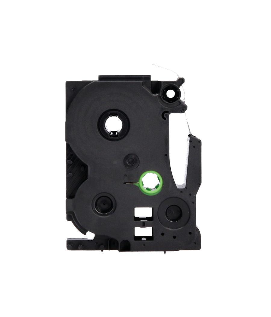 Cinta q-connect tze-251 blanco-negro 24mm longitud 8 mt