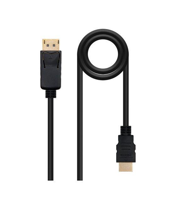 Nanocable Cable conversor DISPLAYPORT a HDMI, DP/M - HDMI/M, Negro, 5.0 M - Imagen 1