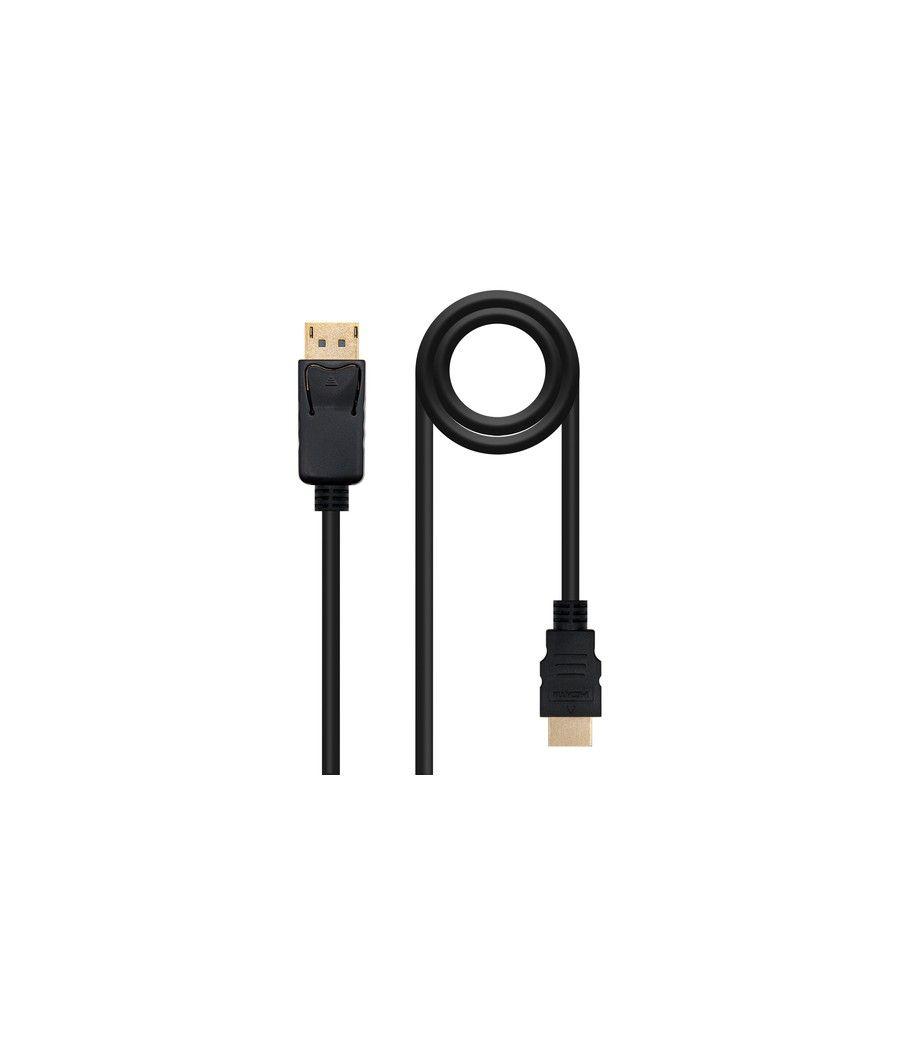 Nanocable Cable conversor DISPLAYPORT a HDMI, DP/M - HDMI/M, Negro, 5.0 M - Imagen 1