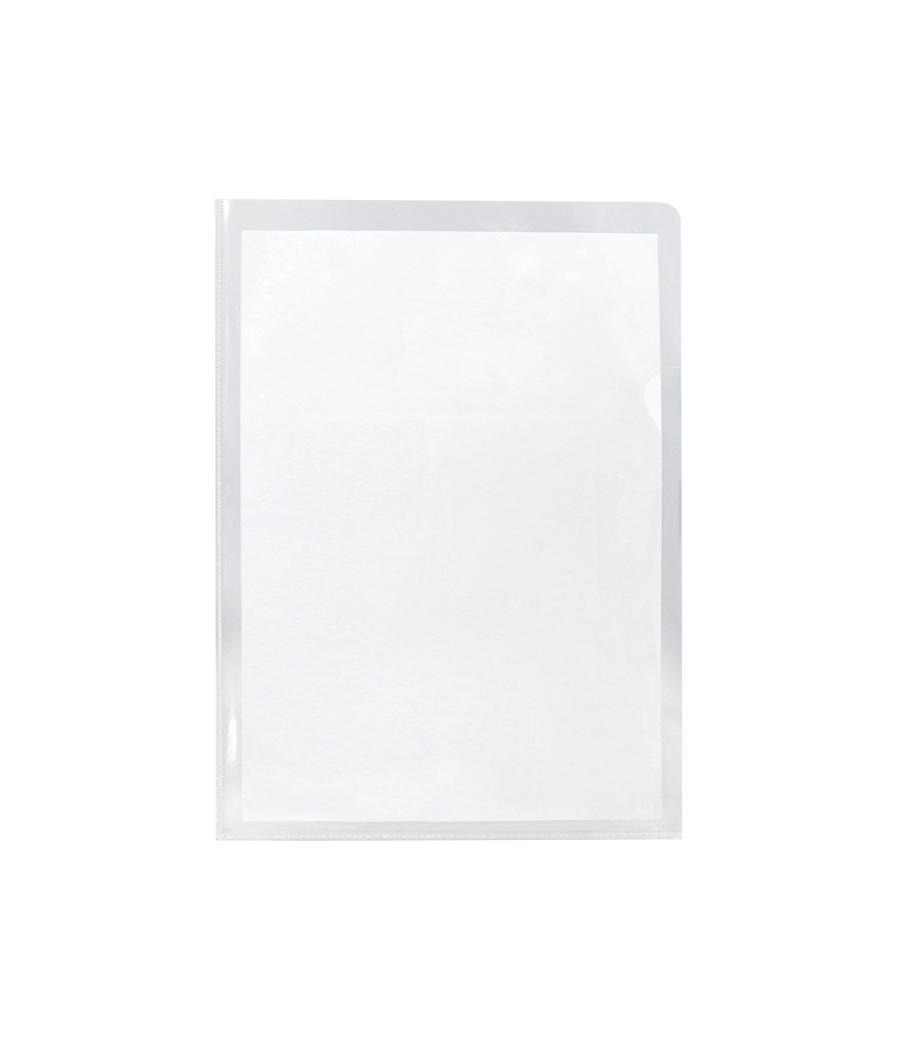 Carpeta dossier uñero plástico q-connect folio 120 micras transparente