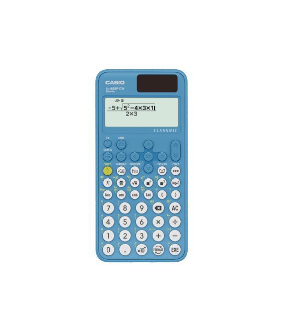 Calculadora casio fx-85sp cw iberia solar cientifica +300 funciones 9 memorias 15+10+2 dígitos 16 mb flash con tapa