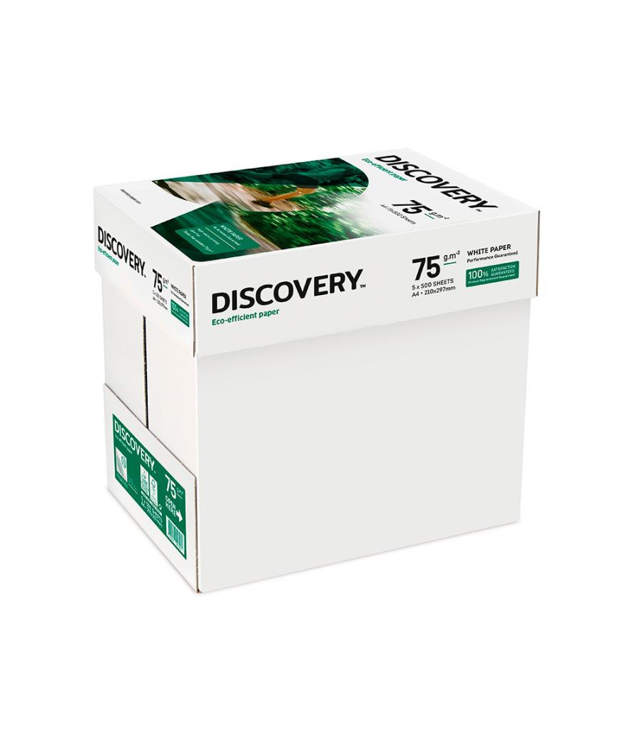 Papel fotocopiadora discovery fast pack din a4 75 gramos papel multiuso ink-jet y láser caja de 2500 hojas